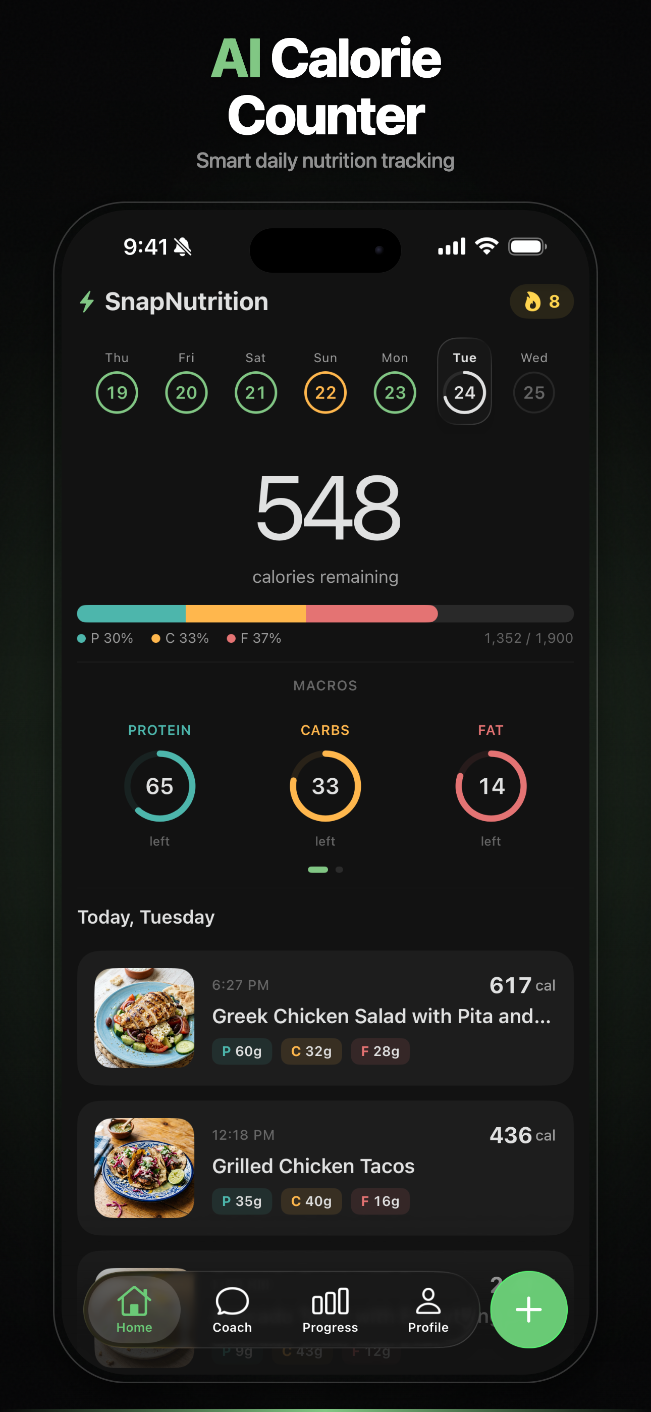 AI Calorie Counter — smart daily nutrition tracking